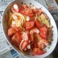 草音きある's cooksnap of when they made トマト・帆立・むきえびで☆和風冷製パスタ.