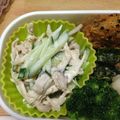 みぃグッフォ好き's cooksnap of when they made ☆お弁当の一品☆ササミとアスパラの和え物.