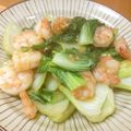 クロでん's cooksnap of when they made チンゲン菜と海老の薬膳オイスター炒め.