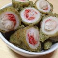らむ（・×・）'s cooksnap of when they made お弁当に♪竹輪とカニカマの磯辺揚げ。.