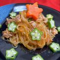 yum1ko♪'s cooksnap of when they made オクラのチャプチェ風味.