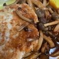 クックHDP0M2☆'s cooksnap of when they made 豚ひきハンバーグ・デミきのこソース.