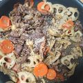 yuuui3's cooksnap of when they made ☆牛肉とレンコンの甘辛炒め☆.