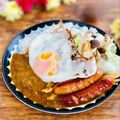 ねっちゃんっ's cooksnap of when they made 1人ランチに♬野菜炒めとカレーのプレート.