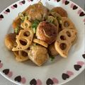 K0A9O0R8U♪'s cooksnap of when they made ふんわり肉団子とれんこんの照り焼き.