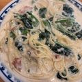 よりさく♡'s cooksnap of when they made 牛乳でほうれん草のクリームパスタ♪♪.