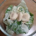 ラブさかなっこ's cooksnap of when they made 予想を上回るよ～♪レタスとバナナのサラダ.