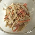 michinisa's cooksnap of when they made 電子レンジで簡単！ごぼうサラダ.