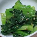 kaori238's cooksnap of when they made レンジで簡単☆小松菜の塩昆布ナムル。.