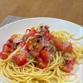 Chatomo♪'s cooksnap of when they made 簡単♡トマトと生ハムの冷製パスタ.