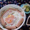 ｱｰﾁｬﾝﾏﾏﾁｬﾝ's cooksnap of when they made 簡単魚ニソ目玉焼き丼☆卵炒め☆節約☆朝食.