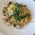 ピーナッツ子♪'s cooksnap of when they made 鶏肉と水菜の和風パスタ.