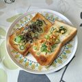 ネコかえる's cooksnap of when they made 青ねぎと天かすのマヨトースト.
