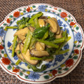 料理下手キョンさん's cooksnap of when they made ◎小松菜と椎茸のオイマヨ炒め.