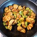 ラフロイグ31年's cooksnap of when they made 空豆と鶏肉のカレー炒め.