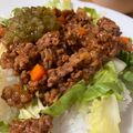 mantacarp's cooksnap of when they made 5分でハンバーグ丼！合挽き肉と玉ねぎ炒め.