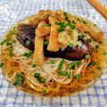 在宅勤務のおじさん's cooksnap of when they made なすと油揚げのぶっかけそうめん.