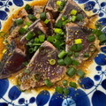 TeaChan214's cooksnap of when they made 鰹のたたき☆粒マスタードソース.