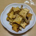 ラリー＆サラ's cooksnap of when they made 5分でエリンギ&厚揚げカリカリ焼き.