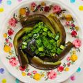 チェックのミニくま's cooksnap of when they made レンジで簡単　ニラだれナス.