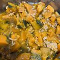 ☆土女☆クック's cooksnap of when they made 簡単甘さ黄金比！かぼちゃと豚そぼろの煮物.
