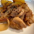ほのぼのいっこ's cooksnap of when they made サツマイモと鶏肉の甘酢醤油バター炒め.