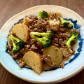 pali's cooksnap of when they made ひき肉とじゃがいもの和風粒マスタード炒め.