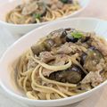 ともみん❤'s cooksnap of when they made 茄子と豚肉の塩麹麺つゆ和風パスタ.
