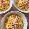 はひゅたもあ's cooksnap of when they made 白だしで出来る！失敗なしのカルボナーラ.