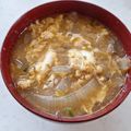 PPたかPP's cooksnap of when they made 新玉ねぎと鯖缶の辛味噌かき玉スープ.