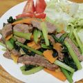 クックHBQ370☆'s cooksnap of when they made ほうれん草と牛カルビ肉の炒め物.