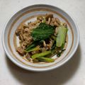 ♪ゆかたん♡'s cooksnap of when they made 豚こまとチンゲン菜のしょうが炒め.