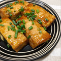 ☆のん☆☆'s cooksnap of when they made 甘辛♡厚揚げのシソチーズはさみ焼き♡.