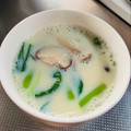 azbjbn's cooksnap of when they made 小松菜と椎茸の豆乳スープ❀白だし.