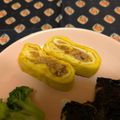 龍青空ママ's cooksnap of when they made 子供喜ぶ♪ミートボールでオムレツな卵焼き.