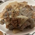 pink0922's cooksnap of when they made 豚ひき肉大根コンニャク炒め.