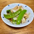 ねっちゃんっ's cooksnap of when they made スナップえんどうと玉ねぎと油揚げの煮物.
