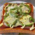 ★なみ☆'s cooksnap of when they made 北欧朝食☆ピーマンオープンサンド☆食パン.