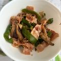 ☆くるみるく☆'s cooksnap of when they made 椎茸とベーコンとピーマンのおかかきんぴら.