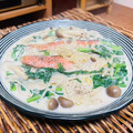 料理男子部's cooksnap of when they made 牛乳で簡単！鮭とほうれん草のクリーム煮.