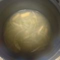 コマアキ's cooksnap of when they made 玉葱 大根の葉 油揚げ 味噌汁.