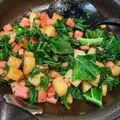 青い翼's cooksnap of when they made 簡単！ケールとジャガイモのソテー.
