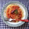 花時計咲いた's cooksnap of when they made 再現！トマトとニンニクのスパゲティ♪.