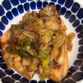ポムポムポヨコ's cooksnap of when they made 長ネギソースで頂くめかじきのソテー.