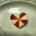 こつゆ514's cooksnap of when they made りんご飾り切り＊ハート風車.