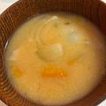 ｂｅｒｒｙ＋'s cooksnap of when they made かぼちゃとベーコン味噌汁.