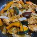 中華街's cooksnap of when they made 南瓜&茄子が抜群に旨い♡鶏胸肉甘酢炒め.