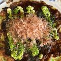 クック49L4Ho☆'s cooksnap of when they made フライパンで！天かすたっぷりのお好み焼き.