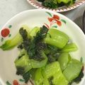 なーなちゃん's cooksnap of when they made 鉄分補給★レンジで青梗菜と海苔のナムル.