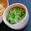 ❤️かわだん❤️'s cooksnap of when they made かいわれとワカメの簡単お吸い物.